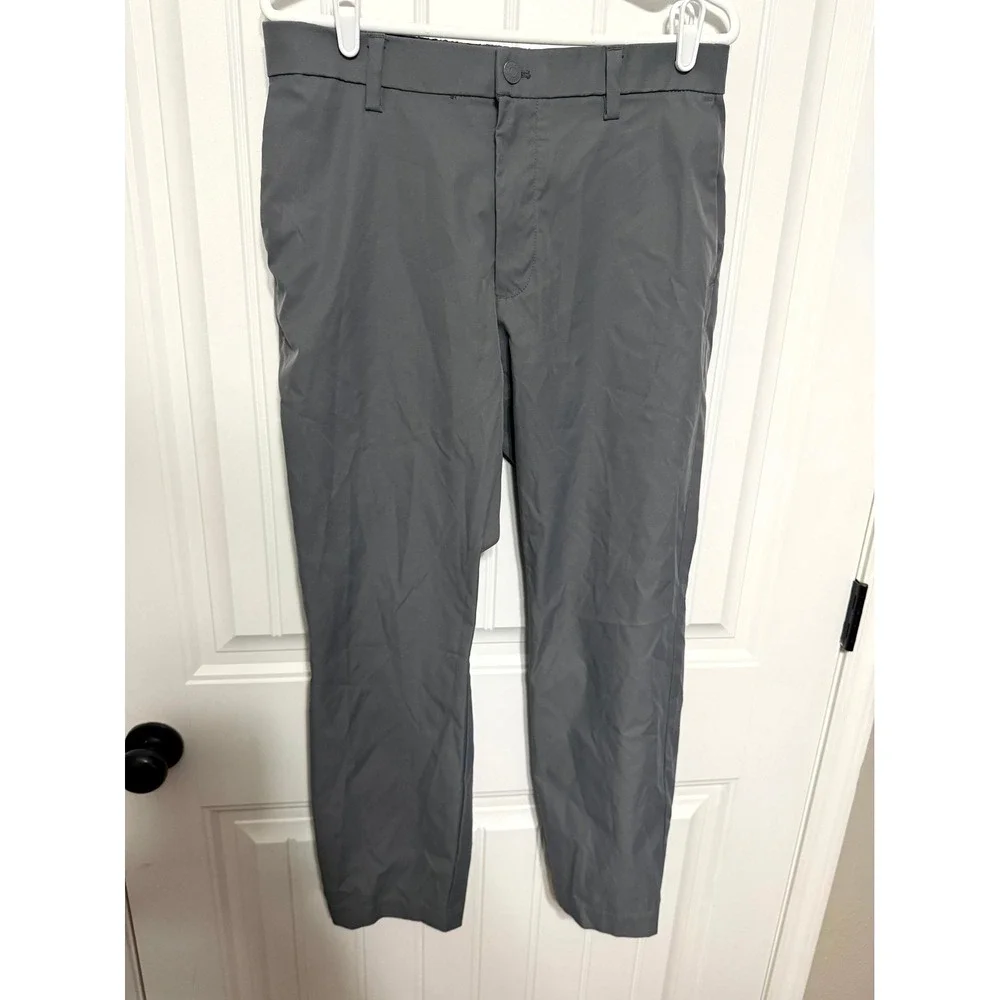 Banana Republic Performance Tech Pants Mens 34x29 Grey Elastic Waist Trousers